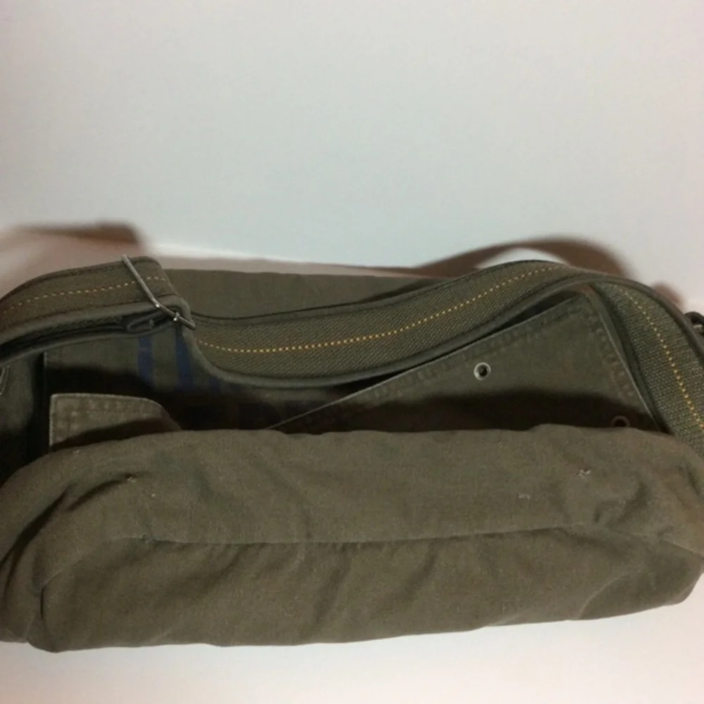 Timberland Mens Canvas Messenger Bag Army Green